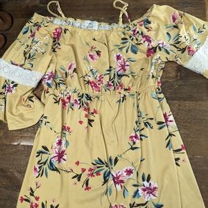 BoHo Maternity Cold Shoulder Blouse